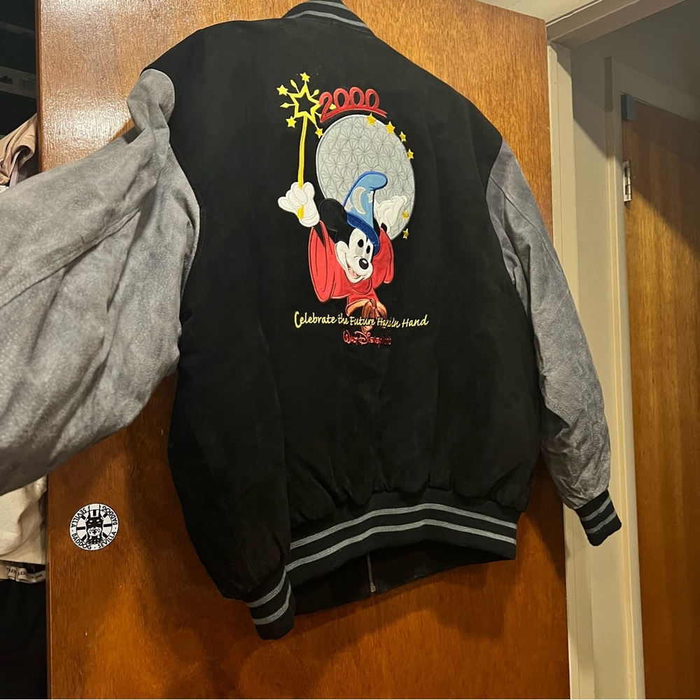 VINTAGE WALT DISNEY WORLD MICKEY MOUSE Bomber Jacket 2XL - Picture 7 of 7